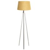 Oval 3 Ayak Tripod Lambader Abajur Köşe Lambası Ahşap Beyaz