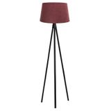 Oval 3 Ayak Tripod Lambader Abajur Köşe Lambası Ahşap Siyah