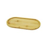 Oval Ahşap Bambu Yağdanlık Altlık 12X23CM (4604)