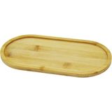 Oval Ahşap Bambu Yağdanlık Altlık 12X23CM (4887) - Renkli - 12 x 23 cm