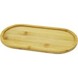 Oval Ahşap Bambu Yağdanlık Altlık 12X23cm (5047)