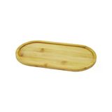 Oval Ahşap Bambu Yağdanlık Altlık 12X23CM (5067)