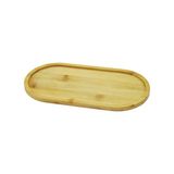 OVAL AHŞAP BAMBU YAĞDANLIK ALTLIK 12X23CM-Findit