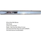 Oval Askı Borusu, 30 Cm, Parlak Metal, Mutfak, Banyo, Vestiyer, Portmanto, Çok Amaçlı