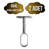 Oval Ayaklı Açık Askı Borusu Flanşı Mobilya Oval Boru Flanşı(Iç Ölçüleri EN:15MM BOY:25MM) - Krom - KROM - 2 ADET