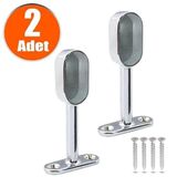 Oval Ayaklı Kapalı Askı Borusu Flanşı Mobilya Oval Boru Flanşı(Iç Ölçüleri EN:15MM BOY:25MM)