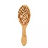 Oval Bambu Dişli Tarak Ahşap Saç Fırçası