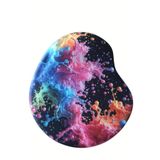 Oval Baskılı Bilek Destekli Tip Kaymaz Taban Optik Bilgisayar Notebook Mouse Pad Maus Pad (Renkli Köpükler)