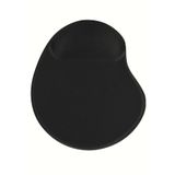Oval Baskılı Bilek Destekli Tip Kaymaz Taban Optik Bilgisayar Notebook Mouse Pad Maus Pad (Siyah Düz)