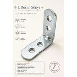 Oval Başlı L Demir Gönye 15X35x35 Mm 25 Adet Metal Köşe Bağlantı Parçası Mobilya Montaj Aparatı