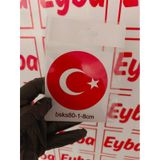 Oval Bayrak 8x8 Cm Baskes 1 Adet Renkli Baskı Sticker,bisiklet, Karavan,otomobil,motosiklet