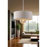 Oval Beton Avize Modern Dekoratif Aydınlatma 20 cm E27 Duy Salon Yatak Odası Mutfak İç Mekan Beyaz 24 x 33
