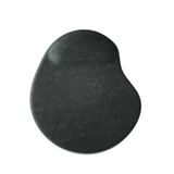 Oval Bilek Destekli Kum Desen Tip Kaymaz Taban Optik Bilgisayar Notebook Mouse Pad Maus Pad 17,5x21,5cm (Siyah)