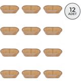 Oval Bio Ekmek Hamur Mayalama Sepeti 12 Adet Oval 26x12x7,5 cm 12 Adet