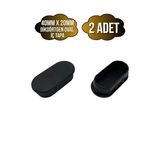 Oval Demir Profil İç Tapa Geçme Plastik Ayak Geçme Koruma Plastiği(40Mm X 20Mm)(Siyah) Siyah 40Mm X 20Mm Siyah - 2 Adet