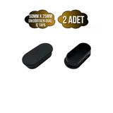 Oval Demir Profil İç Tapa Geçme Plastik Ayak Geçme Koruma Plastiği(50Mm X 25Mm)(Siyah) Siyah 50Mm X 25Mm Siyah - 2 Adet