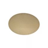 Oval Deri Canta Tabani Sutlu Kahve 25 Cm
