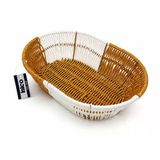 Oval Hasır K.rengi - Beyaz Ekmek Sepeti 28X20cm (5570)