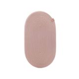 Oval Hasır Örgü Mama Kabı Paspası Kedi Köpek Mama Kabı Altlığı Emici ve Kaymaz Tasarım Zemin Koruyucu Makine Yıkanabilir 45×25 cm Dekoratif Jüt Paspas (PEMBE)