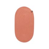 Oval Hasır Örgü Mama Kabı Paspası Kedi Köpek Mama Kabı Altlığı Emici ve Kaymaz Tasarım Zemin Koruyucu Makine Yıkanabilir 45×25 cm Dekoratif Jüt Paspas (TURUNCU)
