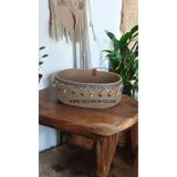 oval hasır sepet düzenleyici hasır sepet takımı saklama kutusu organizer handmade el emeği OZLEM1601