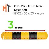 Oval Hız Kesici, Plastik Kasis Seti 3 Metre