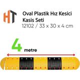 Oval Hız Kesici, Plastik Kasis Seti 4 Metre