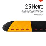 Oval Hız Kesici PPC, Yol Kasisi 2,5 Metre