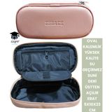 Oval Kalemlik Üstten Açılır Kaliteli Su Geçirmez Kumaş 5X10X23 cm Kalem Çantası Kalem Kutusu Pembe Tek Ebat Oval Tekstil