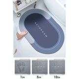Oval Kaymaz Taban Bathroom Banyo Paspası Su Emici Şık Tasarım Abdest Paspası 40 * 60 Cm