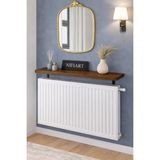Oval Kesim Petek Üstü Uçan Raf Dresuar Kalorifer Peteği Rafı Kitaplık 60 x 18 cm Atlantik Çam