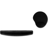 Oval Klavye Pad+ Mause Bilek Destekli Ergonomik Klavye Mouse Pad Set Dayanıklı Kolay Yazma, Agrı Kesici Nefes Alabilir Sünger Mouse Klavye Pad SET(440X70X20MM - Option-1 - 0002 - Beyaz
