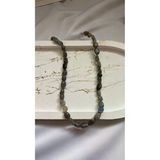 Oval Labradorit Doğal Taş Kolye