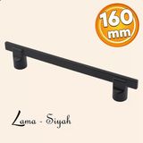Oval Lama 160 Mm Düz Mobilya Mutfak Dolabı Çekmece Dolap Kapak Kulpu Kulpları Kulbu Siyah Metal Kulp