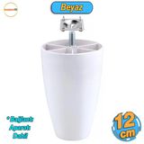 Oval Plastik Ayak 12 Cm Beyaz Mobilya Yükseltici Sehpa Kanepe Koltuk Ayağı Baza Ayakları Aparatlı