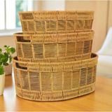 Oval Rattan Küçük Boy Sepet