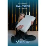 Oval Sabun Ortopedik Visco Yastık - %100 Visco Boyun Düzleşmesi Önleyici 60X40X15 Yeşil - 60 x 40 x 15 cm