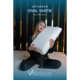 Oval Sabun Ortopedik Visco Yastık - Baş Ağrısı Önleyici Yüksek Yastık Pembe 60x40x15, Mavi