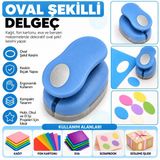 Oval Şekilli Orta Boy Şekilli Delgeç | Kağıt Fon Kartonu Eva Delgeç | Scrapbook Hobi Delgeci