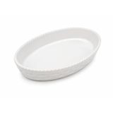 Oval Seramik Fırın Kabı, 31x19x4 cm, Beyaz