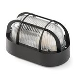 Oval Siyah Cam Tavan/Duvar Lambası – IP44 Suya Dayanıklı, Modern Dış Mekan Aydınlatma Armatürü (Banyo, Balkon, Teras Uygun