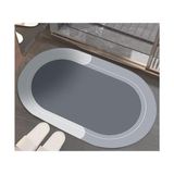 Oval Süper Emici Banyo Paspası - Çok Renkli - 1
