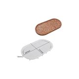 Oval Tabak Silikon Kalıp | Alçı Ve Çimento Döküm Kalıbı | 1. Kalite | Kolay Çıkarma | 1 Adet 252Mm 117Mm