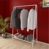 Oval Telli Beyaz Butik Askısı Konfeksiyon Askılık Elbise Askılığı Beyaz