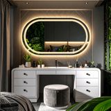 Ovanta Led'li Lazer Kumlamalı Lavabo & Banyo Aynası (Dokunmatik Sensörlü) günışığı led 45 x 80