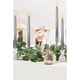 Ovem 4'lü Paket Gümüş Şamdan Mum 25 cm