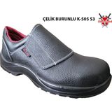 Over Guard Iş Ayakkabısı Çelik Burunlu Kaynakçı K-505 S3 - 41 - Siyah