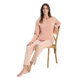 Over Sleep 3311 Kadın Uzun Kol Büyük Beden Modal Pijama Takım (L-Xl-Xxl-3Xl)