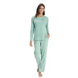 Over Sleep 3312 Kadın Uzun Kol Büyük Beden Modal Pijama Takım (L-Xl-Xxl-3Xl)