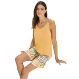 Over Sleep 3385 Kadın Yazlık Viskon Şort Pijama Takım (S-M-L-Xl)